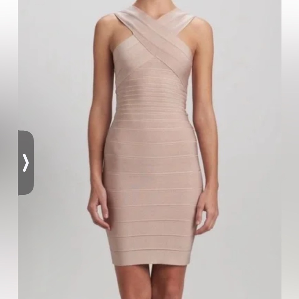 Herve leger Stella cross strap dress size small